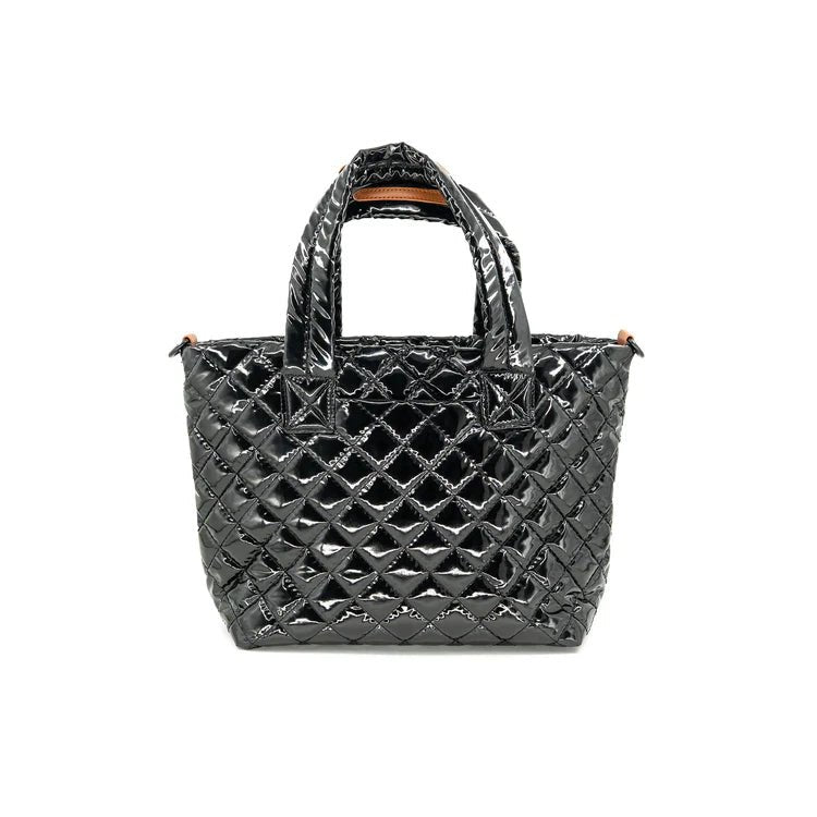 Black Patent Quilted Medium Tote/Crossbody - Accessories - Purses & Handbags - BC Bags
