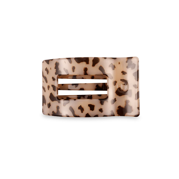 TELETIES - Blonde Tortoise Small Flat Rectangle Hair Clip