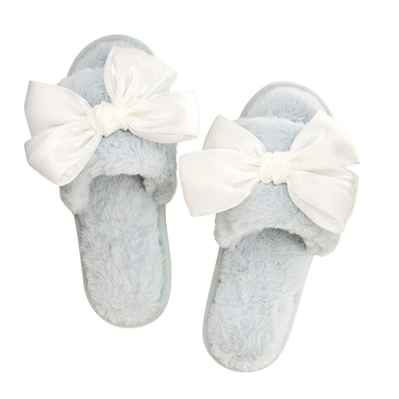Bow Furry Lounge Slippers - Loungewear - Bella Sleep & Spa