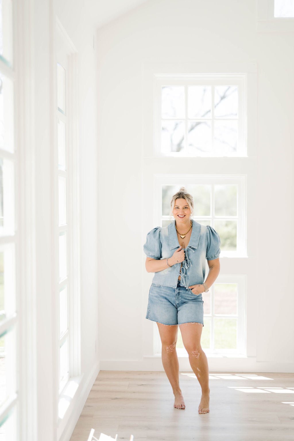 Denim Darling Top - Tops - Blouses - Blue B