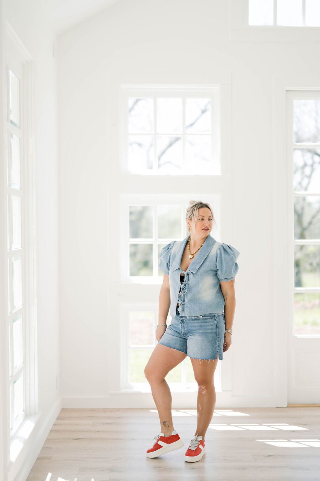 Denim Darling Top - Tops - Blouses - Blue B