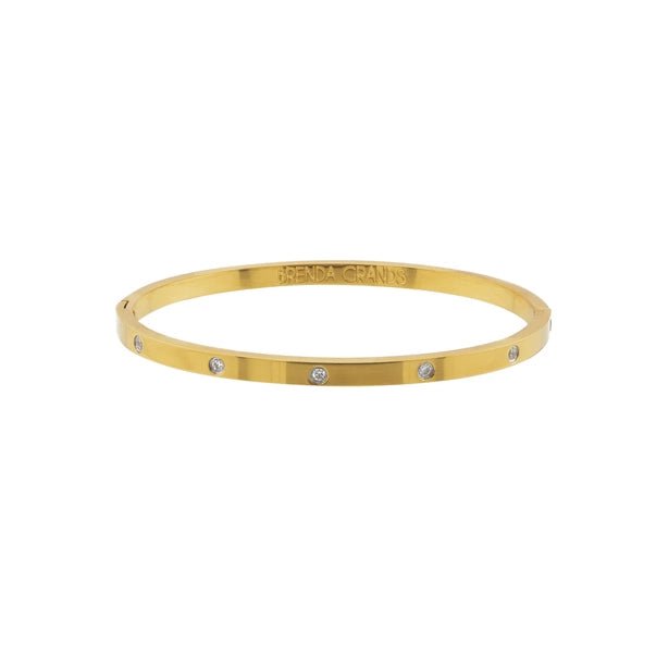 Diamond Gold Cuff Bangle - Jewelry - Bracelets - Brenda Grands Jewelry