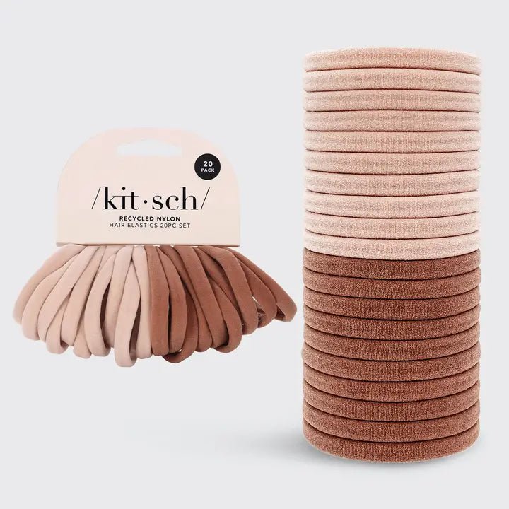 Eco - Friendly Nylon Elastics 20pc Set - Blush - Accessories - Hair - Kitsch