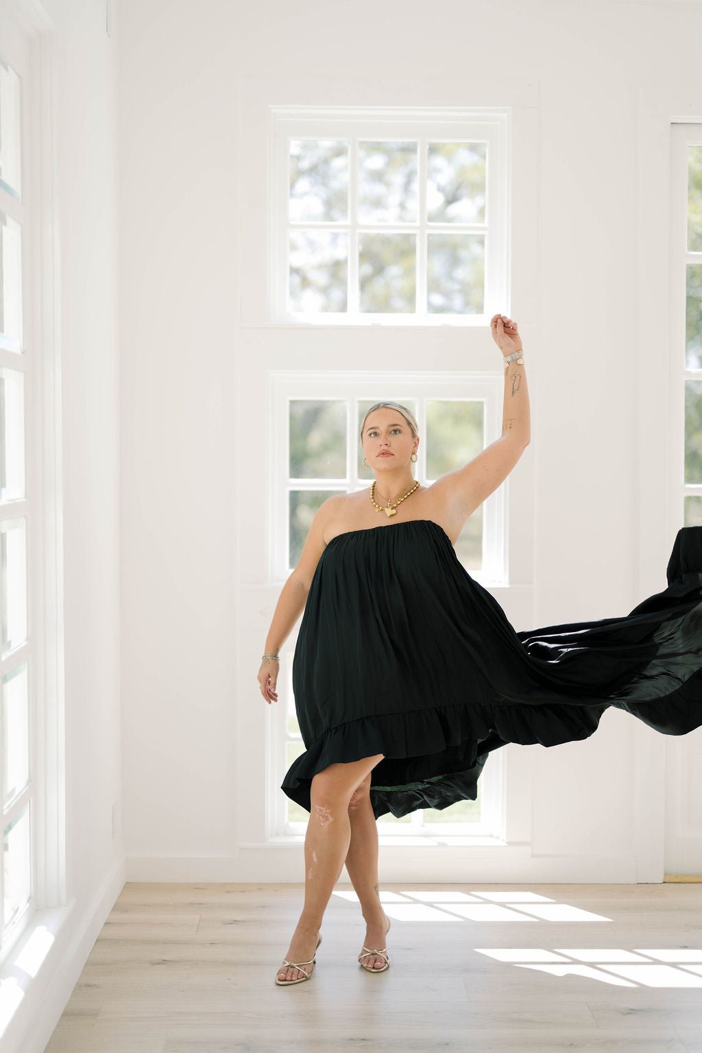 Gala Night High Low Ruffle Dress - Dresses - Strut & Bolt
