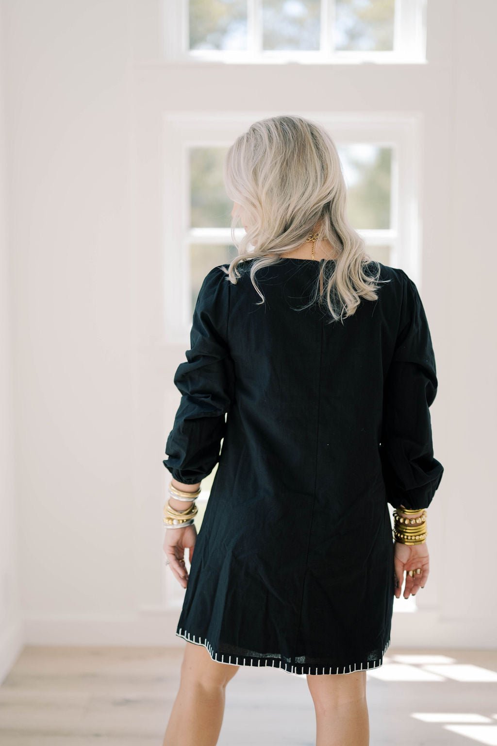 Giving Thanks Embroidered Mini Dress - Dresses - Able