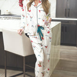 Holiday Cocktails Long Sleeve Pant PJ Set - Loungewear - Bella Sleep & Spa