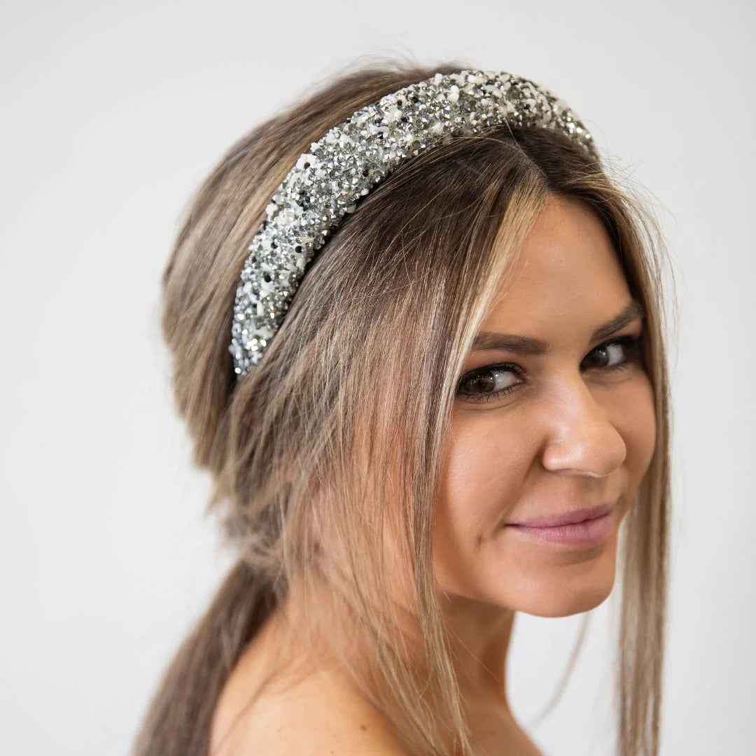 All That Glitters Silver Headband