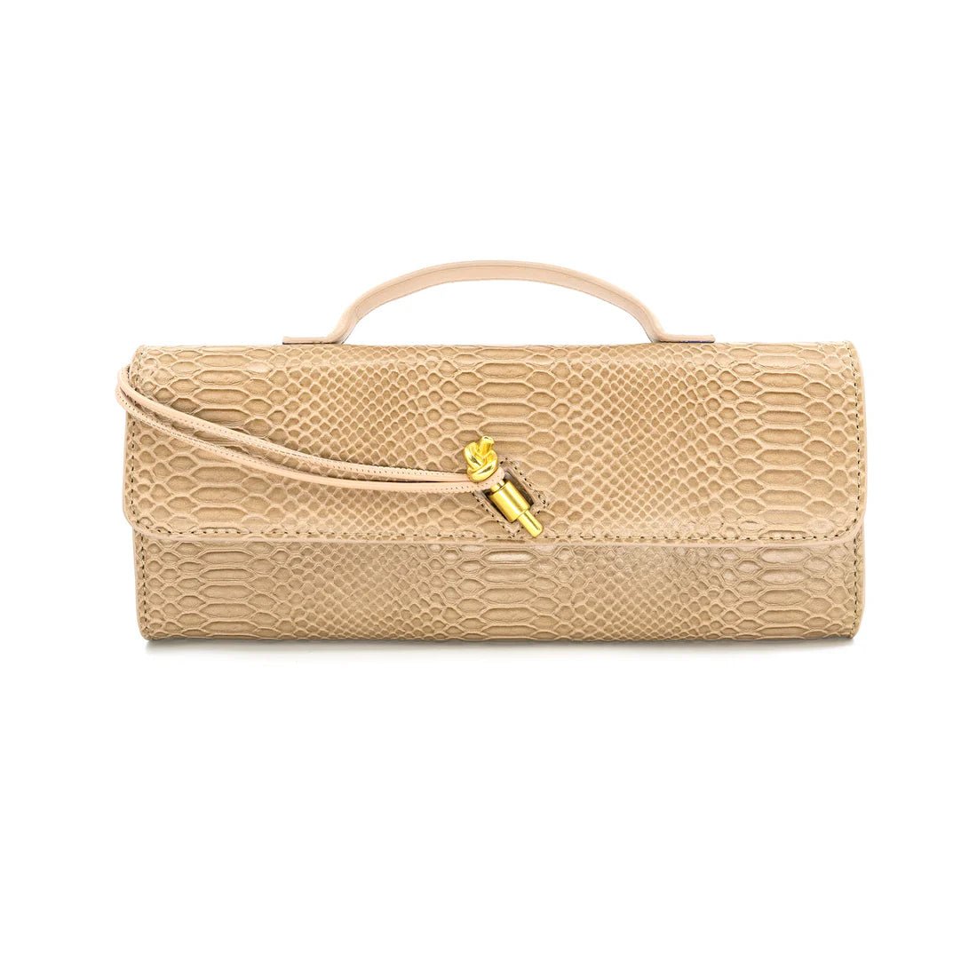 Mini Snake Print Beige Crossbody/Clutch - Accessories - Purses & Handbags - BC Bags