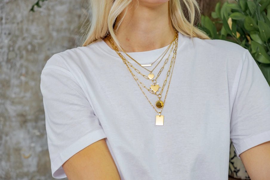 Paperclip Heart Adjustable Gold Necklace - Jewelry - Necklaces - Brenda Grands Jewelry