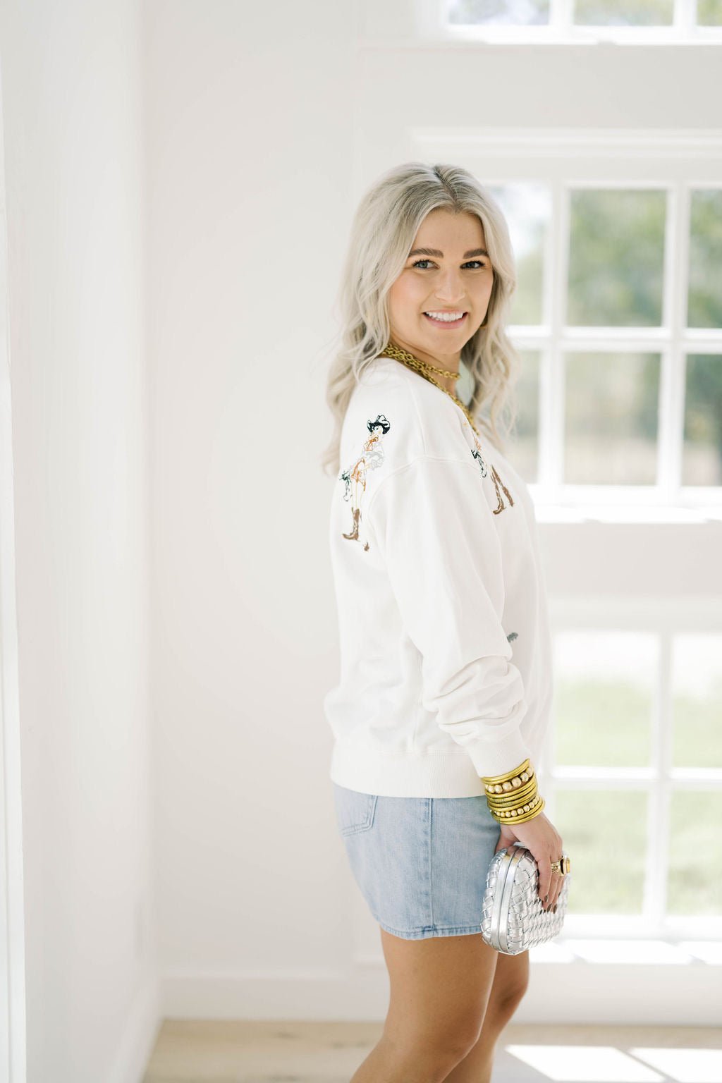 Rodeo Ready Graphic Sweatshirt - Tops - Sweatshirts - Blue B