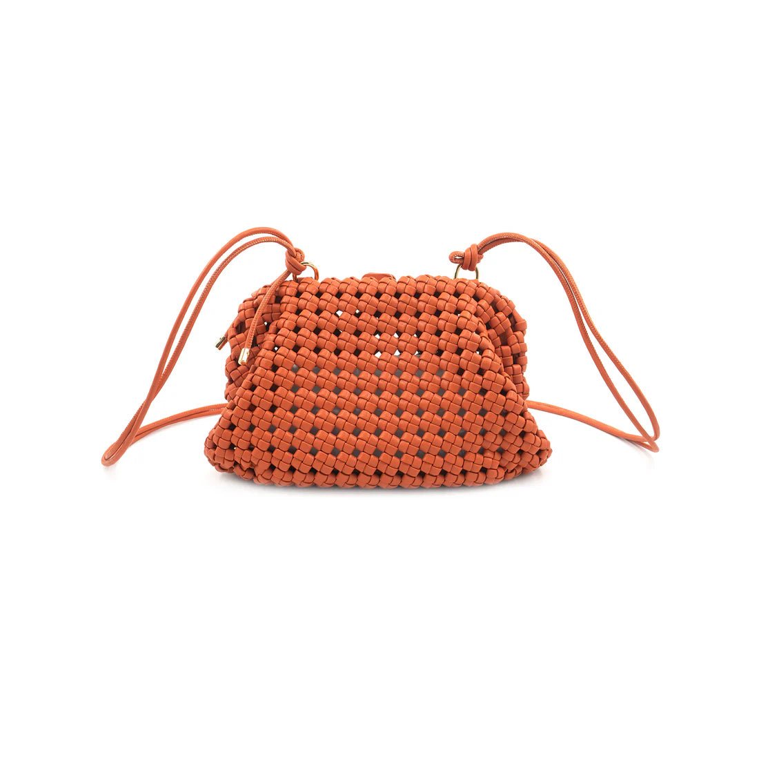 Orange Rubber Woven Crossbody Handbag - Accessories - Purses & Handbags - BC Bags