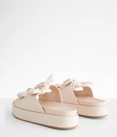 ShuShop Cream Kiki Bow Platform Sandal - Shoes - Sandals - ShuShop