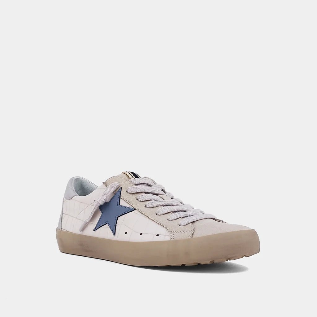 ShuShop Paula Beige Croco Star Sneaker - Shoes - Sneakers - ShuShop