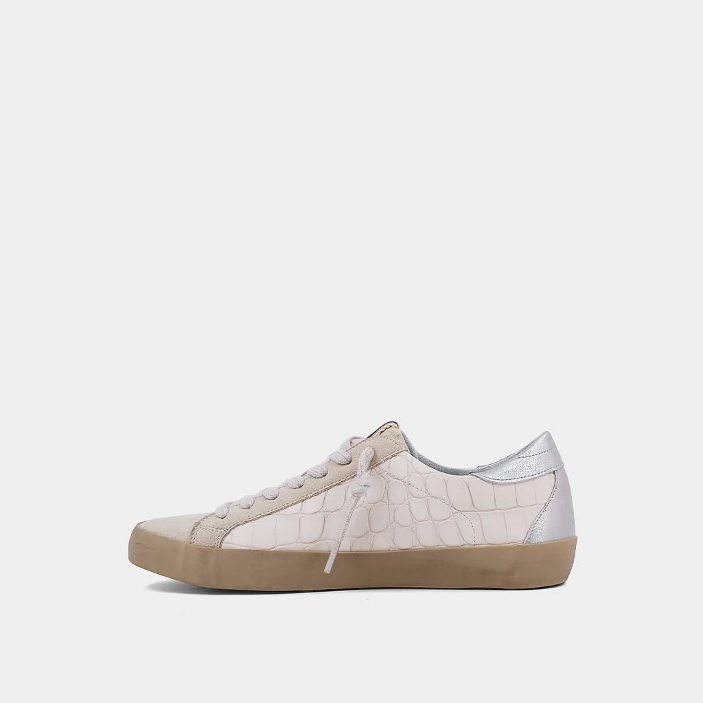 ShuShop Paula Beige Croco Star Sneaker - Shoes - Sneakers - ShuShop