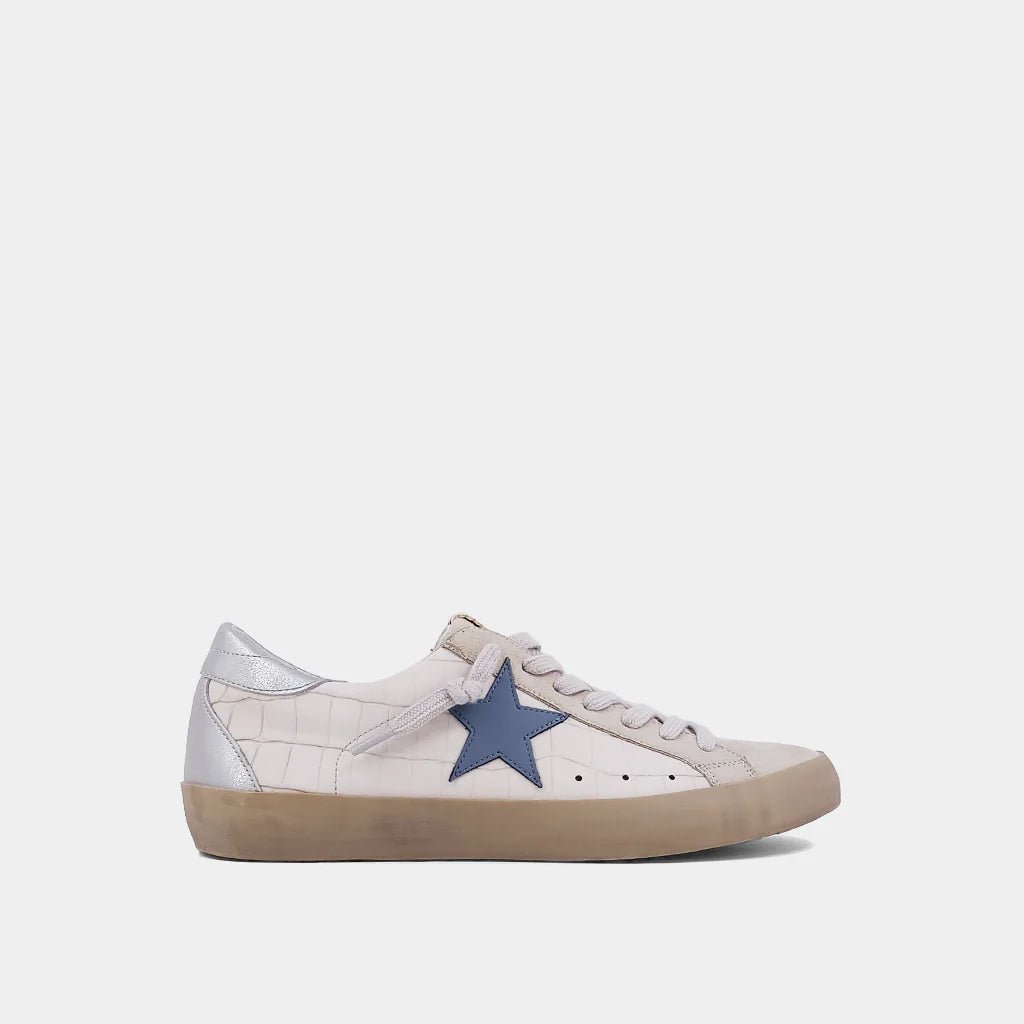 ShuShop Paula Beige Croco Star Sneaker - Shoes - Sneakers - ShuShop