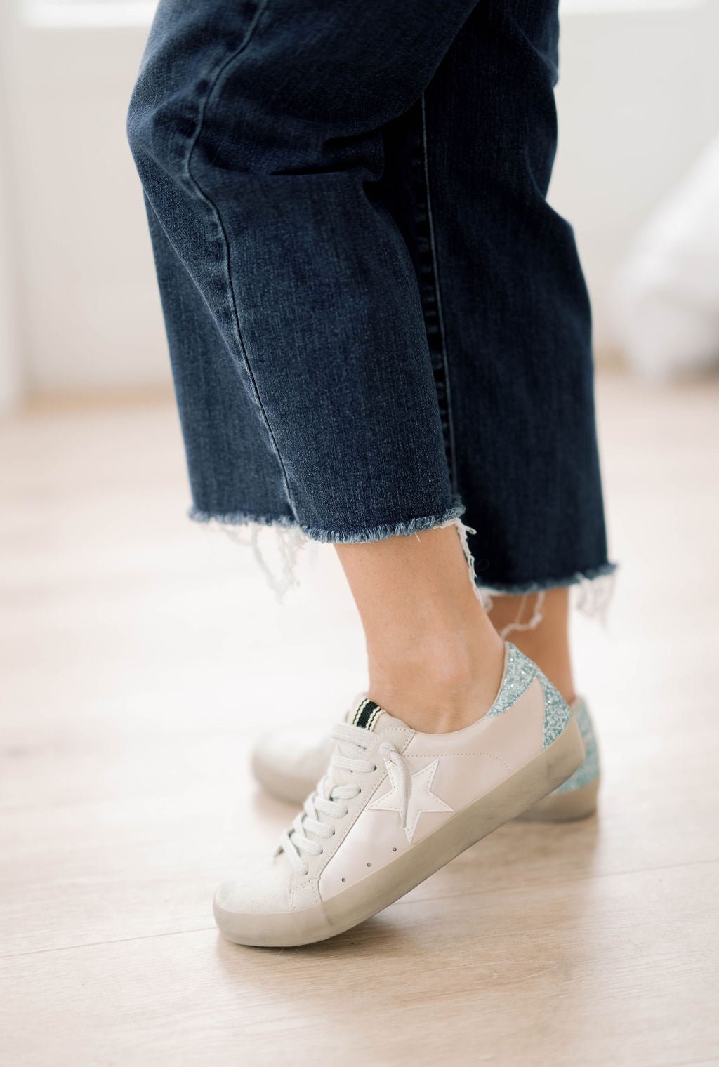 ShuShop Paula Champagne Glitter Sneaker - Shoes - Sneakers - ShuShop