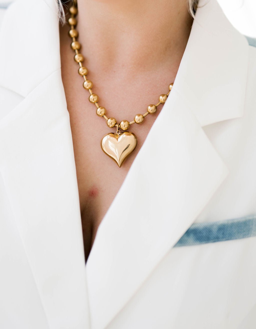 Sport Me White/Denim Blazer - Outerwear - Blazers - Able