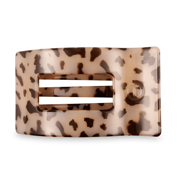 TELETIES - Blonde Tortoise Large Flat Rectangle Hair Clip - Accessories - Hair - Teleties