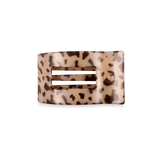 TELETIES - Blonde Tortoise Small Flat Rectangle Hair Clip - Accessories - Hair - Teleties