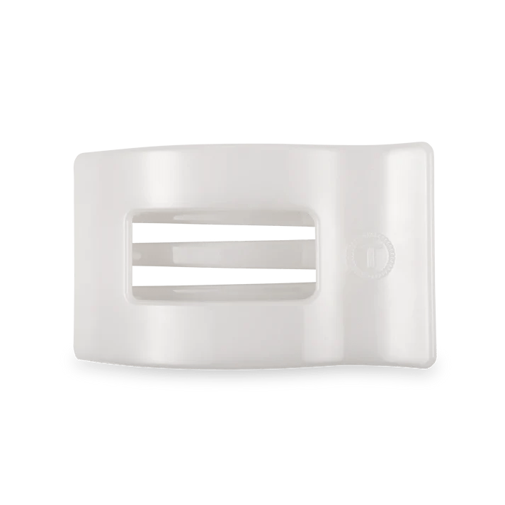 TELETIES - Coconut White Medium Flat Rectangle Hair Clip - Accessories - Hair - Teleties