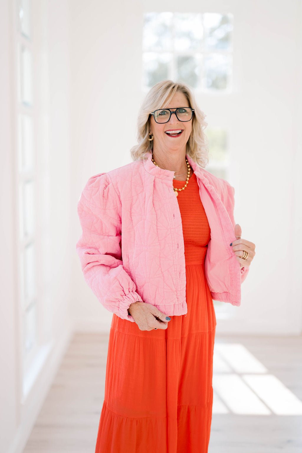 The Best Quilted Pink Puff Jacket - Outerwear - Jackets - Peach Love CA