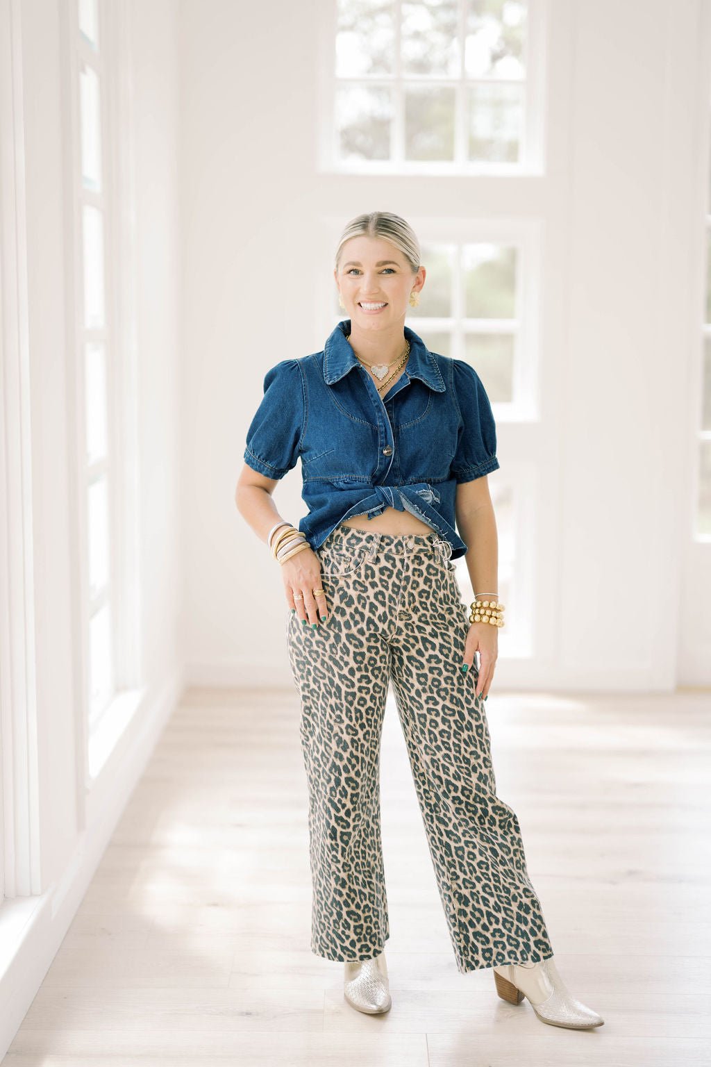 The Legend Bold Leopard Jeans - Bottoms - Pants - Vervet - Flying Monkey