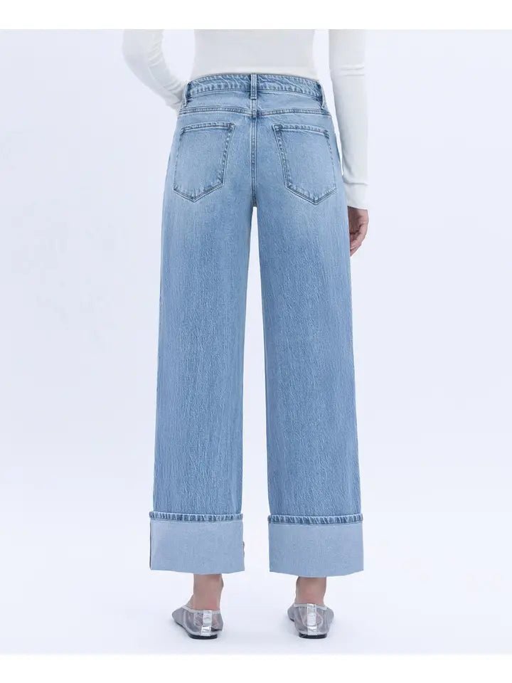 The Lou High Rise Medium Denim Jeans - Bottoms - Pants - Vervet - Flying Monkey
