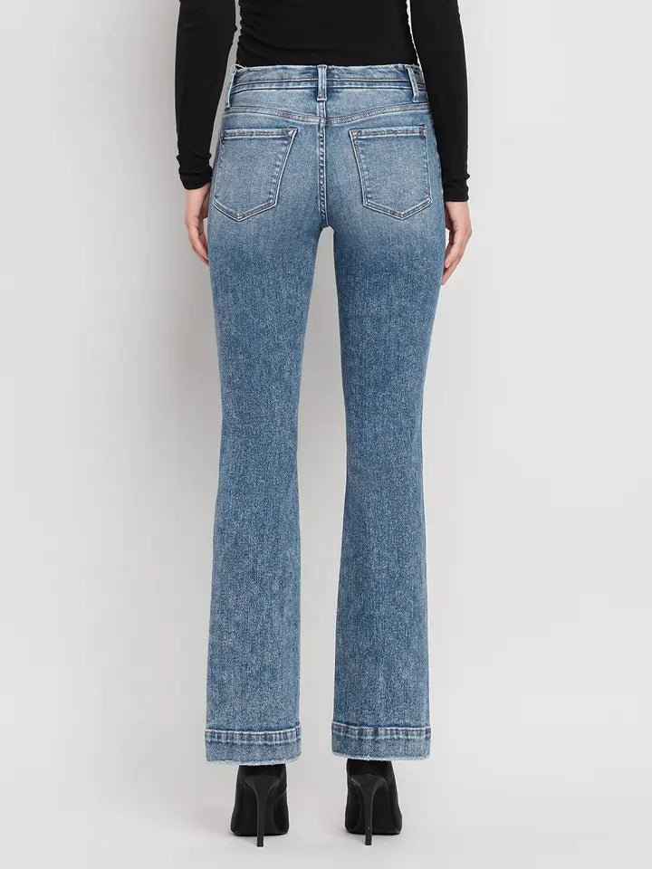 The Misty Mid Rise Boot Cut Jeans - Bottoms - Pants - Vervet - Flying Monkey