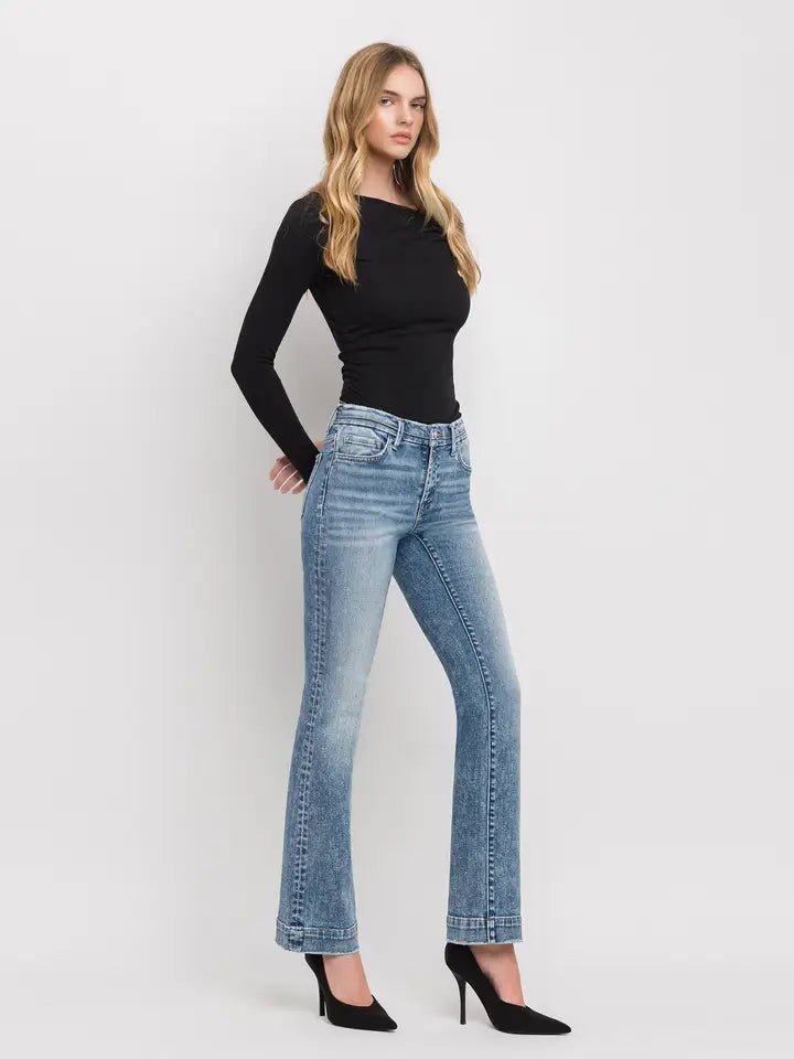 The Misty Mid Rise Boot Cut Jeans - Bottoms - Pants - Vervet - Flying Monkey