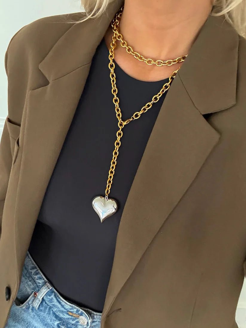 The XL Heart Wrap Necklace - Jewelry - Necklaces - Chansutt Pearls