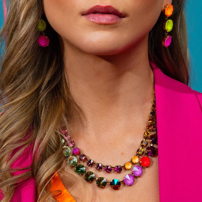 TOVA - Gold Gweneth Necklace in Rainbow Ombre - Jewelry - Necklaces - Tova