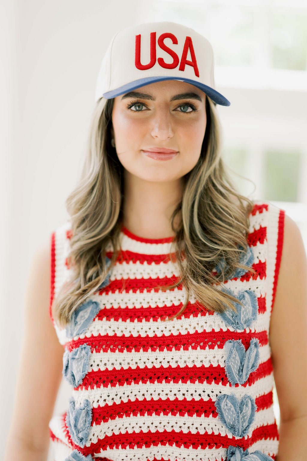 USA Embroidered Canvas Trucker Hat - Accessories - Hats - Madley