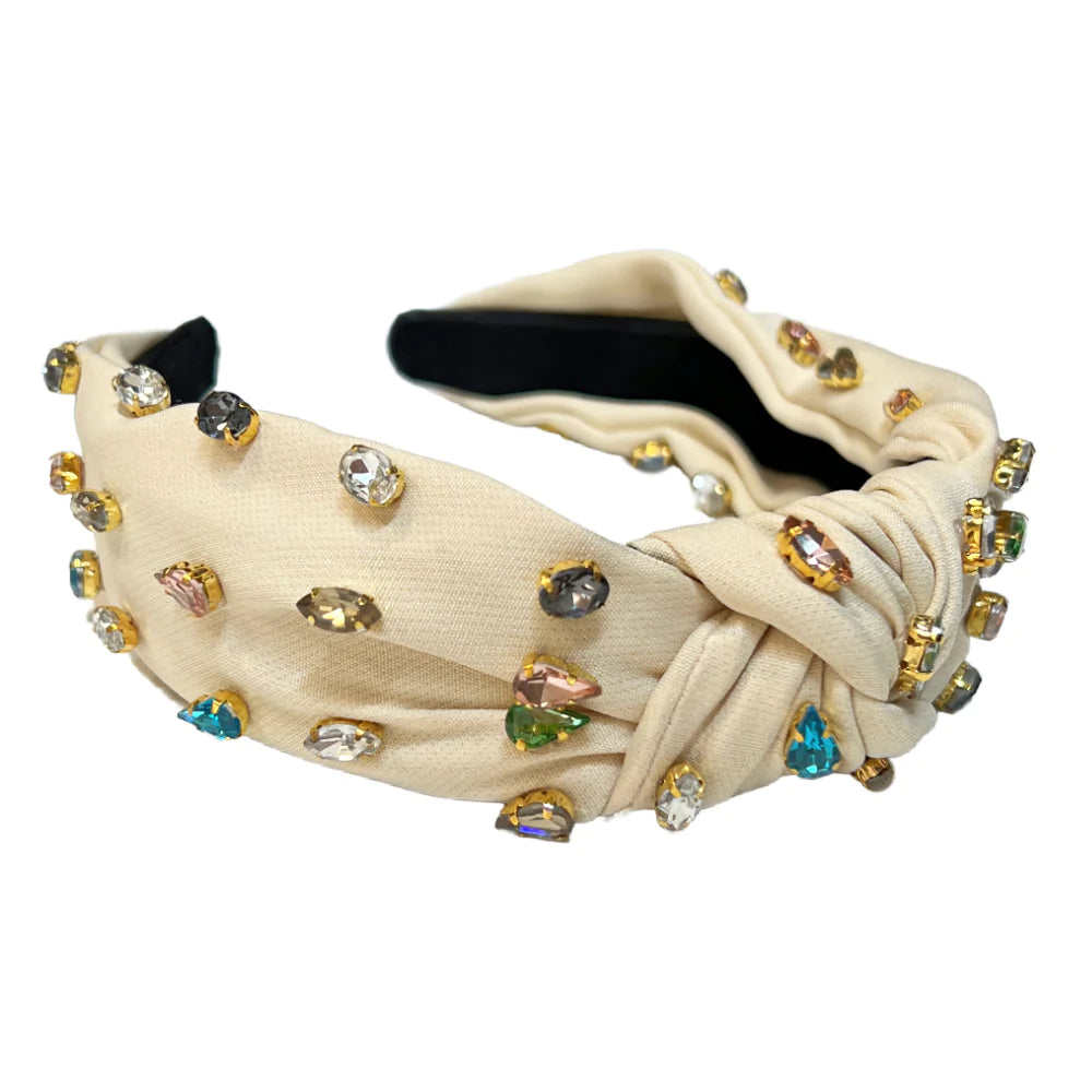 Cream Gem Headband