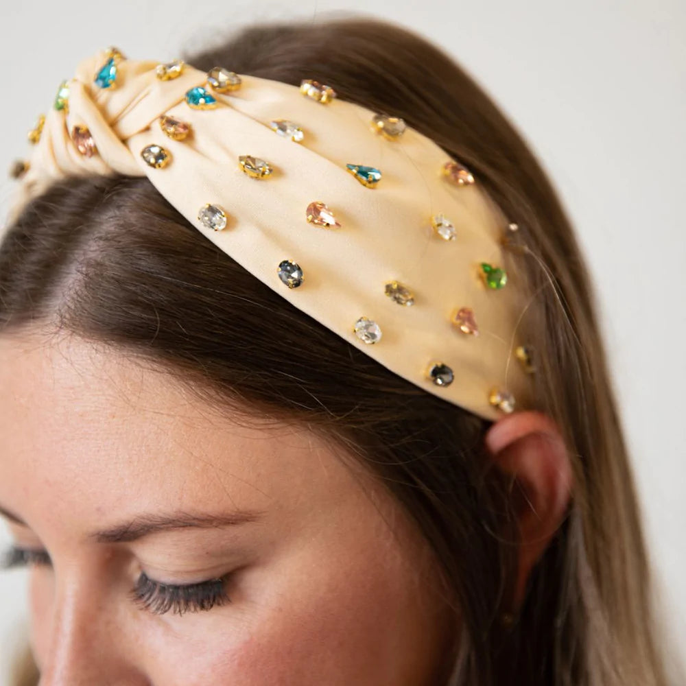 Cream Gem Headband