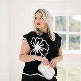 Winter Floral Detail Sweater