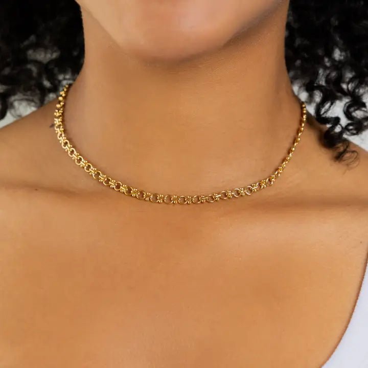 18K Gold Circle Link Necklace - Jewelry - Necklaces - Brenda Grands Jewelry