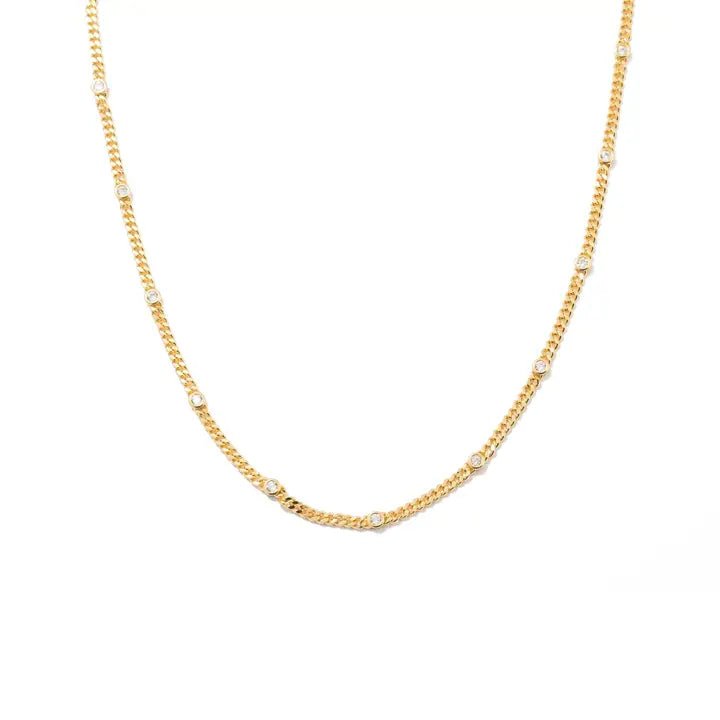 18K Gold Dainty CZ Choker - Jewelry - Necklaces - Brenda Grands Jewelry