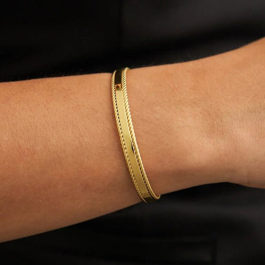 18K Gold Warrior Bangle Bracelet - Jewelry - Necklaces - Brenda Grands Jewelry