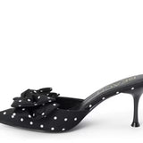 Matisse Goldie Black Dot Heeled Mule
