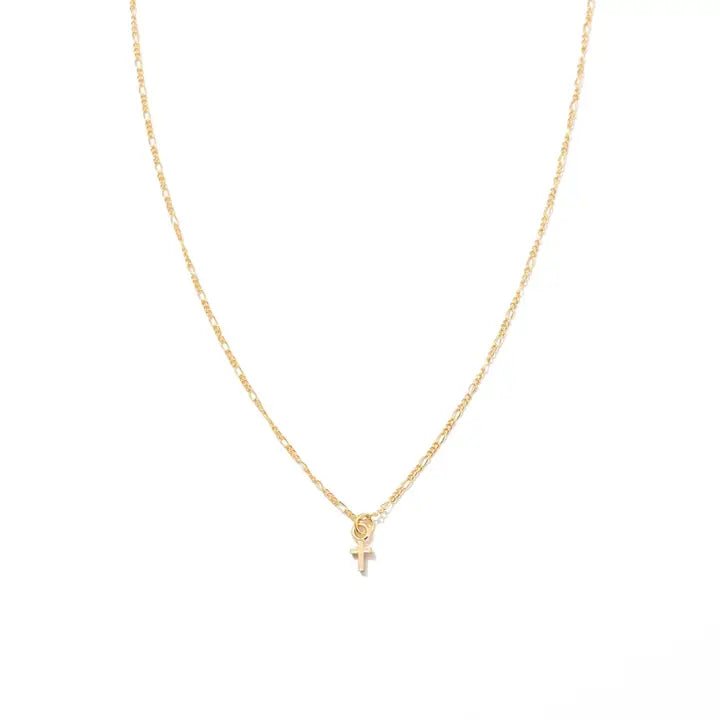 24K Gold Dainty Cross Pendant Necklace - Jewelry - Necklaces - Brenda Grands Jewelry