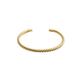 24K Gold Twisted Bangle Bracelet - Jewelry - Bracelets - Brenda Grands Jewelry