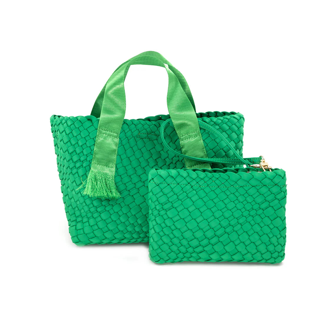 Woven Large Tote Green
