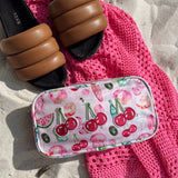 3 Cherries Pink Summer Clear Coat Large Bag - Bags - Travel - Kenz Kustomz