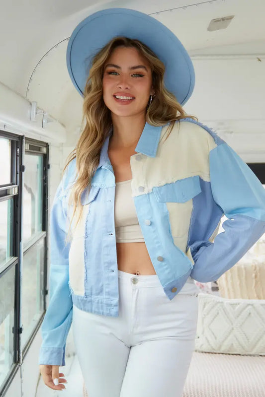 The Down by the Lake Jacket is a fresh twist on a classic. Collared, cuff-long sleeved denim jacket with button down closure and pockets on both sides. Who can ever have to many jackets? Nothing says "cool and cozy" like a denim jacket! Get the perfect blend of style and comfort with this timeless piece that you can wear all year round.