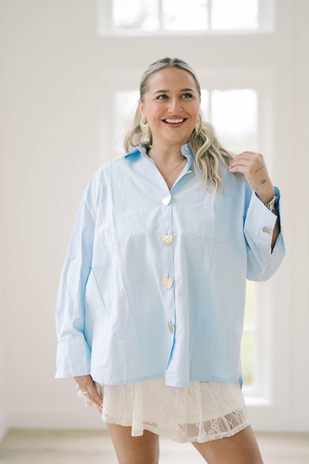 5th Avenue Button Down Top - Tops - Blouses - Q2