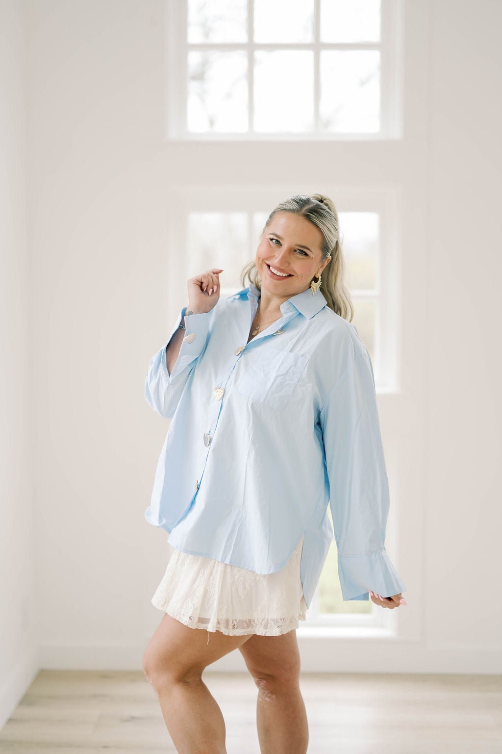 5th Avenue Button Down Top - Tops - Blouses - Q2