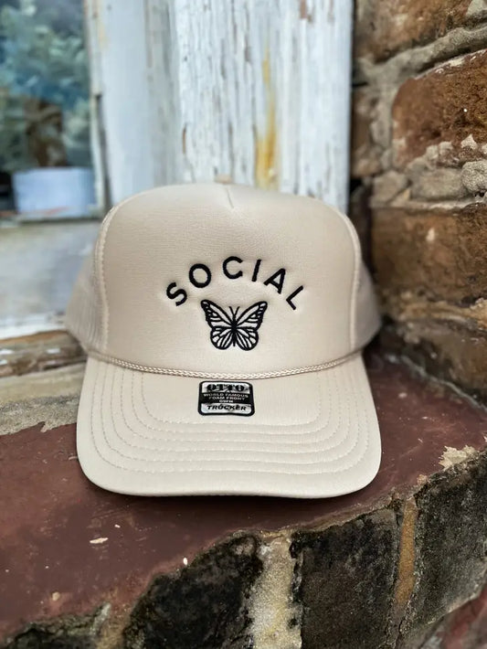 Social Butterfly trucker hat