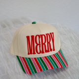 Merry Striped Canvas Trucker Hat