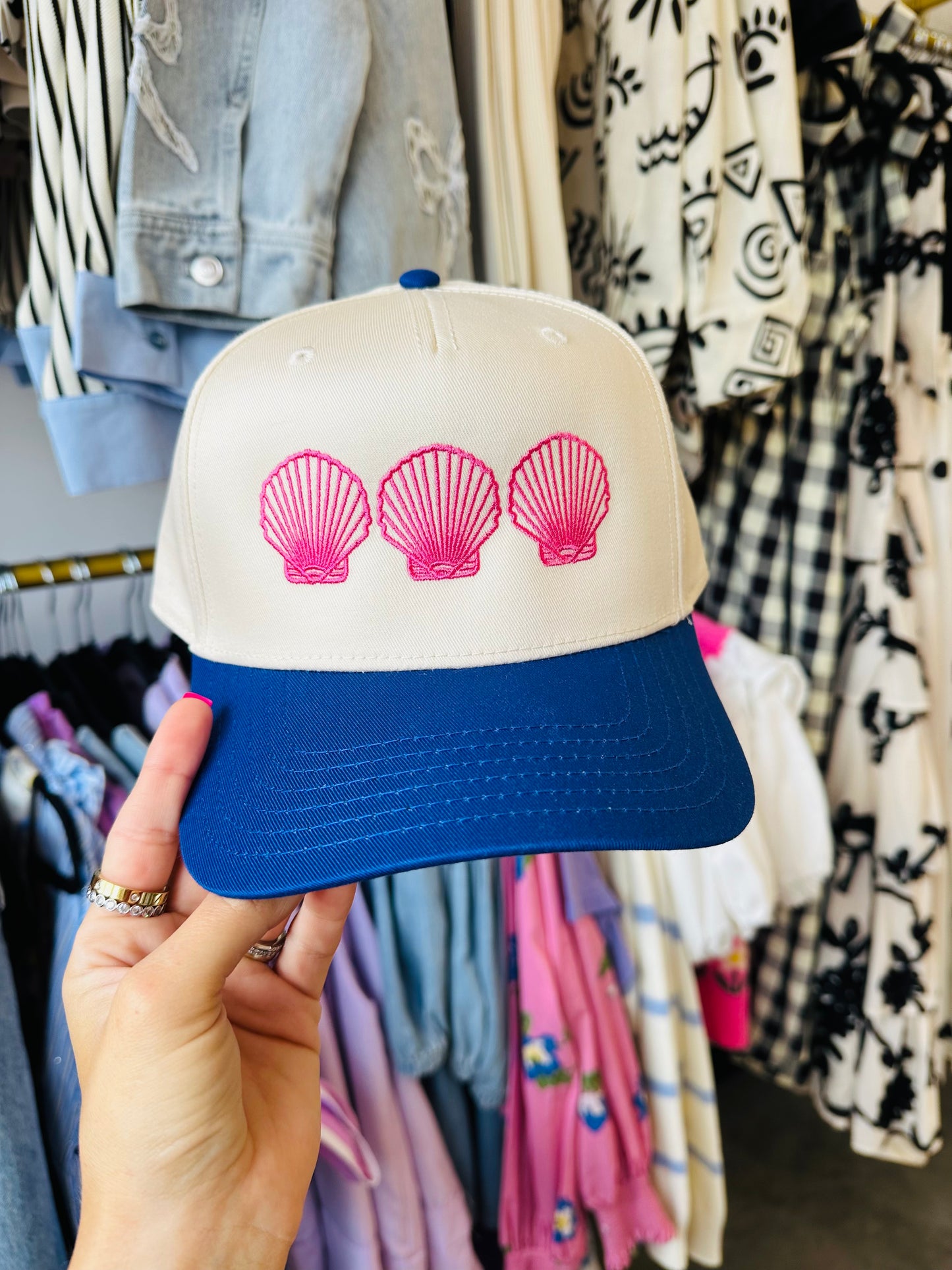 Seashell Canvas Trucker Hat