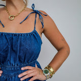 Miss Me Denim Midi Dress